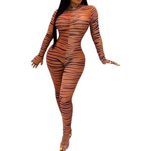 Zebra print jumpsuit